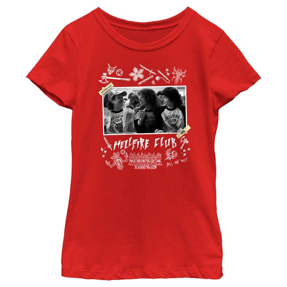 Girls Stranger Things Hellfire Club Members Tshirt